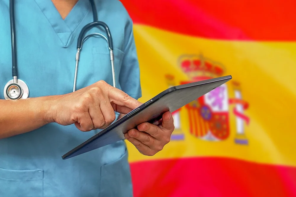 Médico Tablet bandera España